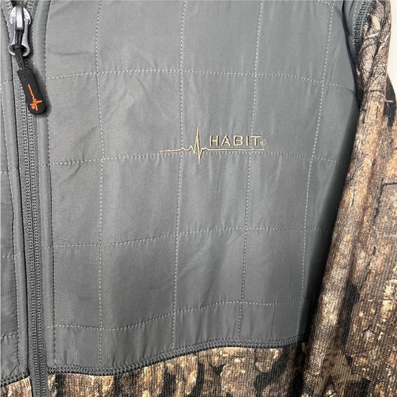 Habit Fleece-Lined Camo Zip Jacket XL Lightweight Outdoor Layer - Picture 3 of 6
